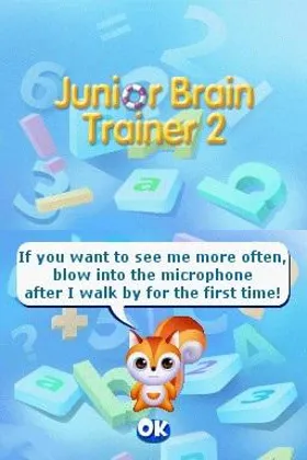 Junior Brain Trainer 2 (USA) (En,Fr,De,Es,It) screen shot title